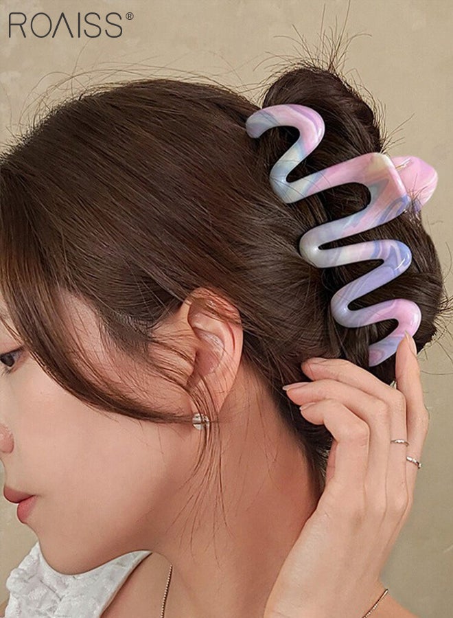 رويس 3 قطع دبابيس شعر بألوان الحلوى، مشابك شعر سمكة قرش حلوة متدرجة، مشابك شعر للجزء الخلفي من الرأس، مناسبة لتصفيف الشعر للسيدات، الاستخدام اليومي، إكسسوارات الموضة - Image 3