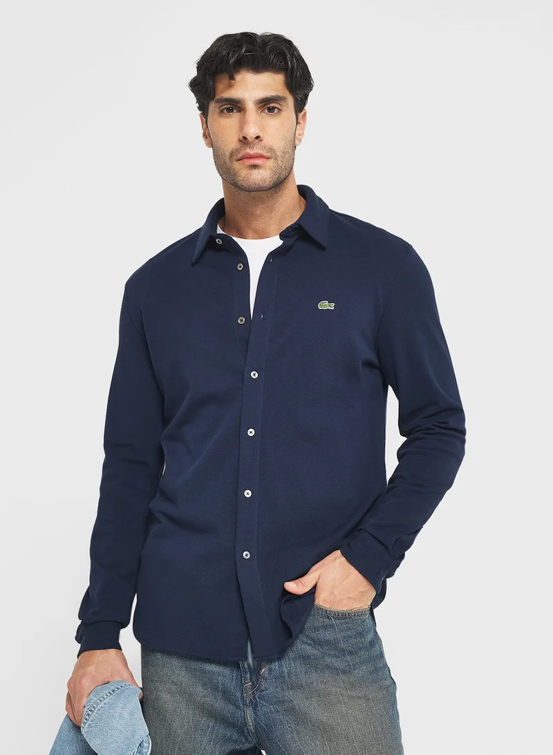 لاكوست Slim Fit Piqué Shirt