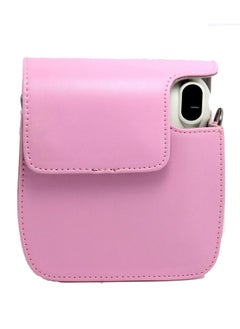 CAIUL Protective Cover Case for Fujifilm Instax Mini 25 Camera PU Leather Camera Case with Shoulder Strap Pink  - Image 3
