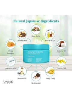 Onsen Secret Onsen Japanese Body Butter For Women Skin Refinery Cream Natural And Organic Shea Butter Moisturizing Clear Skin Exfoliator With Coconut Oil And Vitamin E 8.6 Fl Oz / 255 Ml (Ylang Ylang)  - Image 5