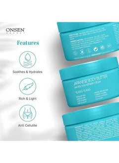 Onsen Secret Onsen Japanese Body Butter For Women Skin Refinery Cream Natural And Organic Shea Butter Moisturizing Clear Skin Exfoliator With Coconut Oil And Vitamin E 8.6 Fl Oz / 255 Ml (Ylang Ylang)  - Image 3