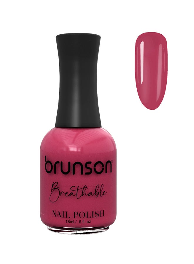 brunson Breathable Nail Polish Halal nail polish Wudu friendly Quick-Dry Vegan long lasting but easy peel off   18ml BH100