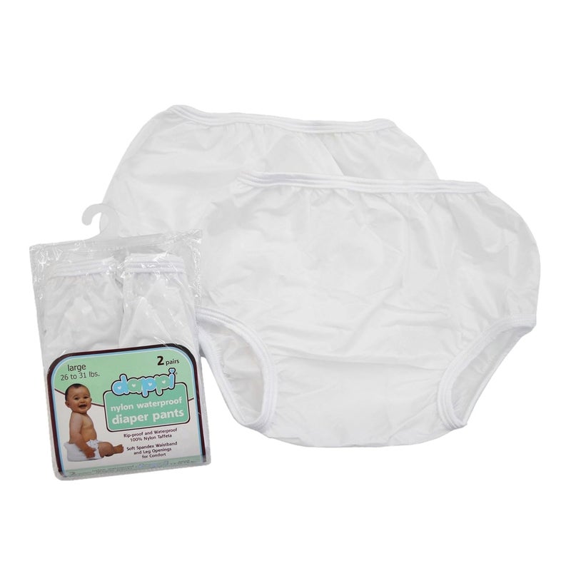 Reusable Waterproof 100 Nylon Taffeta Diaper Pants for Potty Training Swimming LeakProof RipProof NewBorn Fits up to 13 lbs 2 Counts