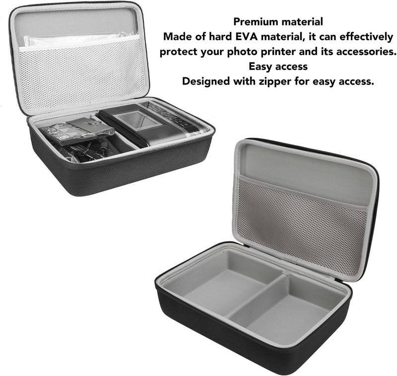 Hard Carrying Case for Selphy CP1500 CP1300 CP1200 Wireless Color Photo Printer, Water Proof & Shock Proof, EVA Hard Storage Bag for Selphy Photo Printer and Accessories - Image 2