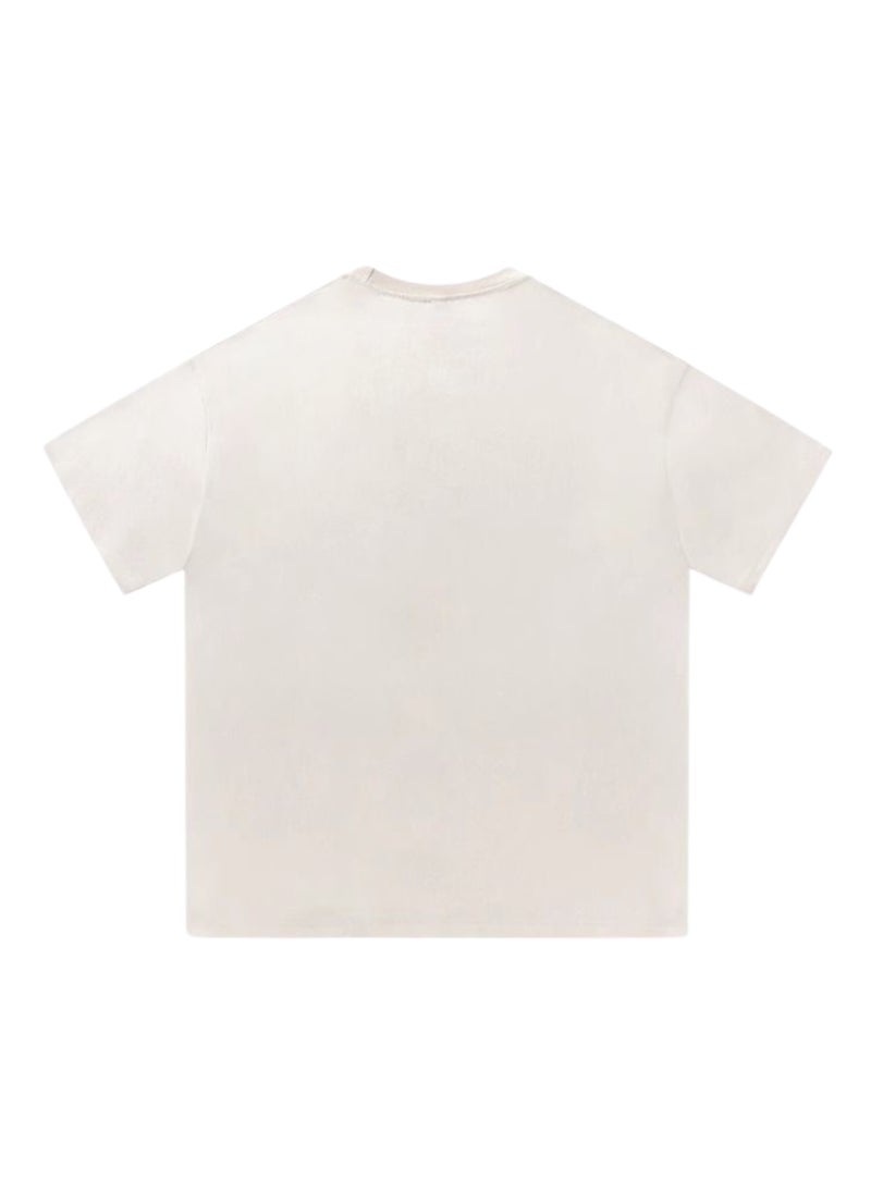 Thirty-One New Arrival White Manuela Printed Unisex Oversized T-shirt  - Image 2