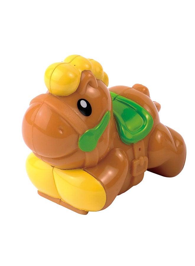 Happy Kids حاملة المزرعة المتدحرجة ليتل ليرنرز - أصوات إلكترونية، منحدر قابل للطي، تشمل 2 حيوانات، 12 شهرًا وما فوق - Image 3