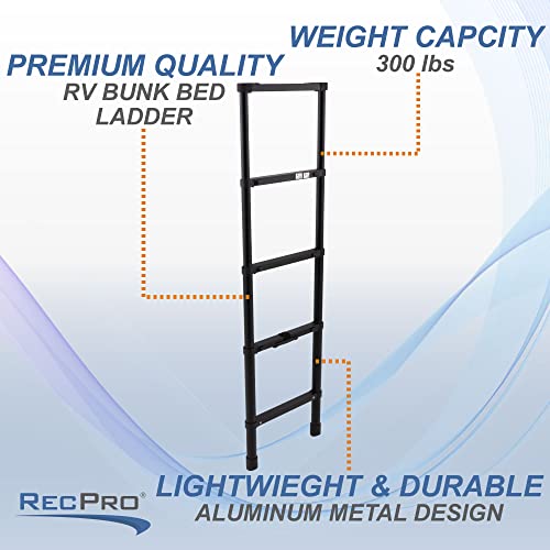 RecPro RV Telescoping Bunk Bed Ladder | Includes Mounting Brackets | Lightweight Aluminum Collapsible Construction (66") - Image 5