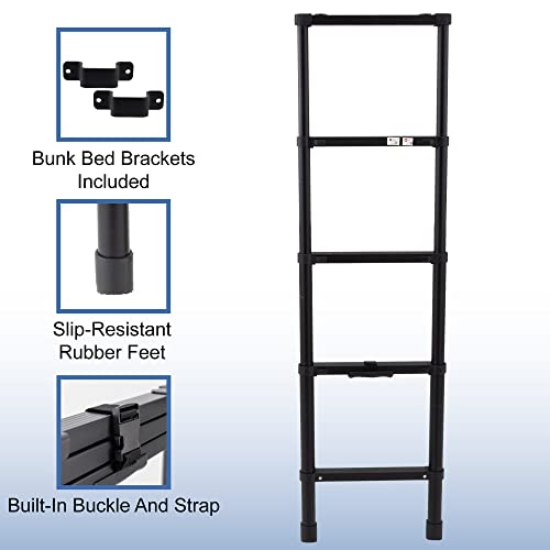 RecPro RV Telescoping Bunk Bed Ladder | Includes Mounting Brackets | Lightweight Aluminum Collapsible Construction (66") - Image 4