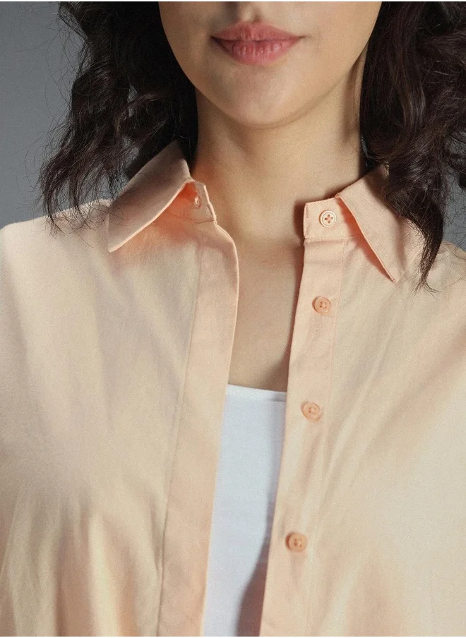 هاي ستار Women Peach Shirt