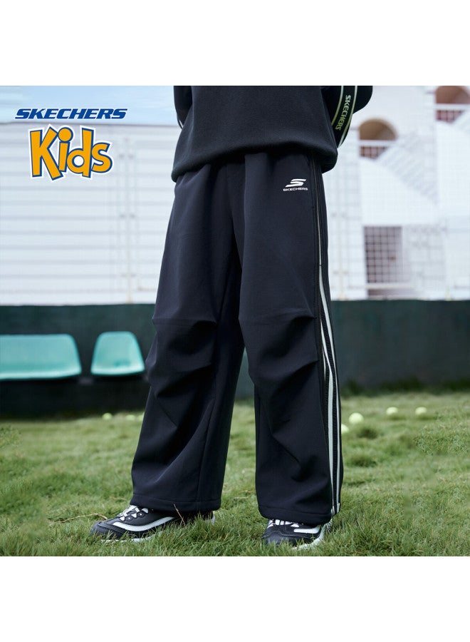 Skechers Boys' Pants 25 Winter Kids Straight Casual Sports Pants Black 120 - Image 3