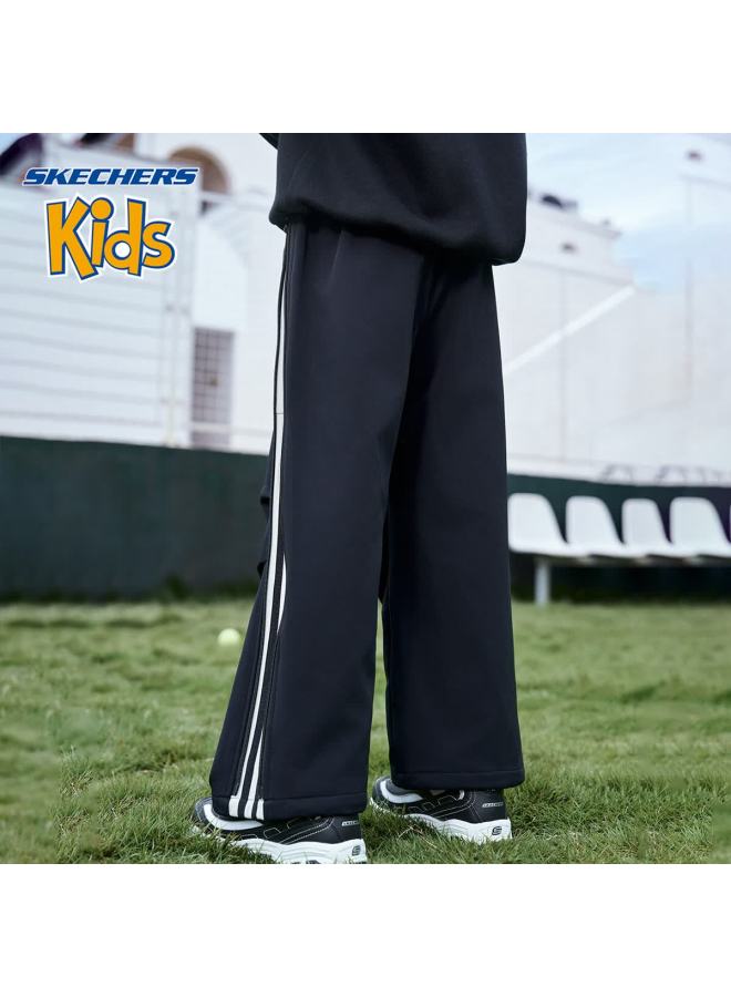 Skechers Boys' Pants 25 Winter Kids Straight Casual Sports Pants Black 120 - Image 4