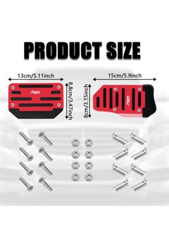SYOSI Automatic Transmission Pedal Covers Replacement Kit 2PCS Aluminum Alloy NonSlip Safty Gas Pedal brake Pedal Cover Sporty Car Decor Universal Car Accessories  - Image 5