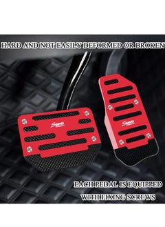 SYOSI Automatic Transmission Pedal Covers Replacement Kit 2PCS Aluminum Alloy NonSlip Safty Gas Pedal brake Pedal Cover Sporty Car Decor Universal Car Accessories  - Image 2