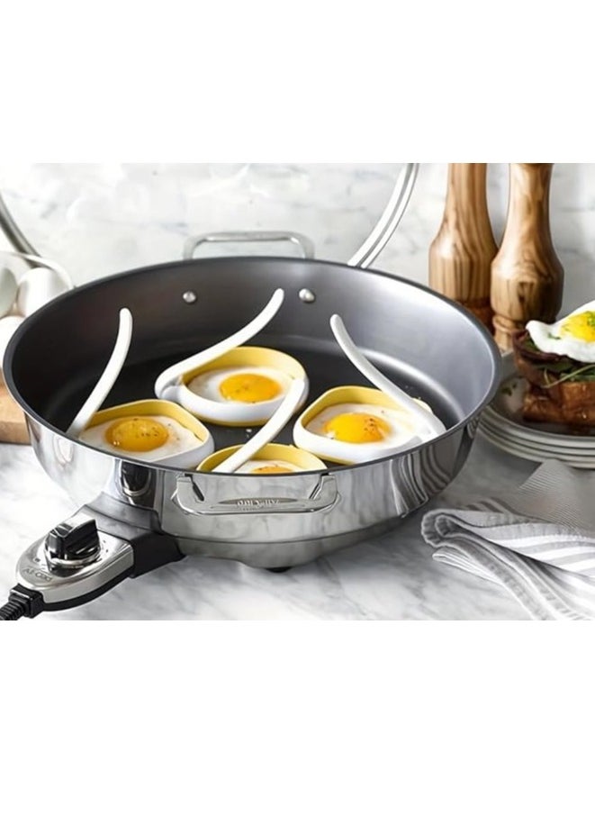 Spaceshoop - Silicone Fried Egg Rings Set, Round Mold for Pancakes, Breakfast Sandwich, Egg Ring for Frying - Image 1