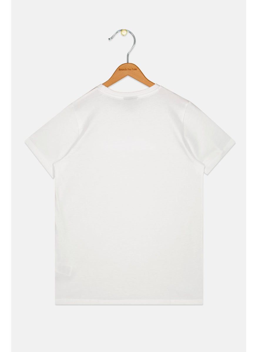 Ellesse Kids Girl Sportswear Fit Running T-Shirt, White Combo  - Image 2