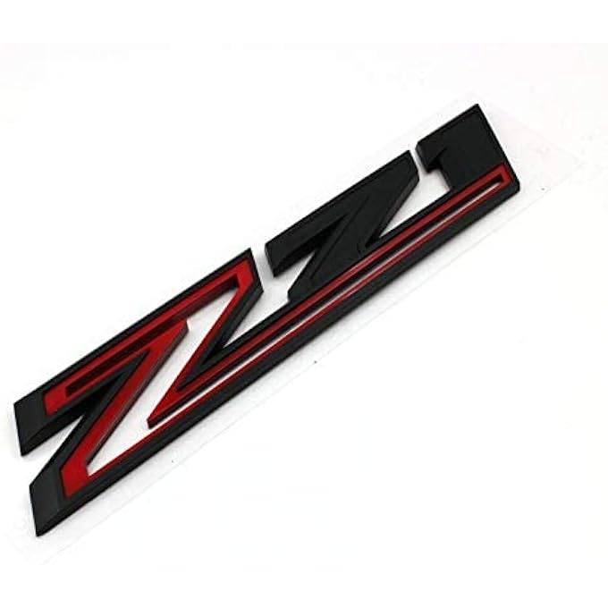 rayihni Big Size 115 Inch Z71 Emblems 3D Badge Passenger Side Fender Decals Stickers Replacement For 20192021 Silverado 1500 2500 3500 Hd Black Red - Image 1