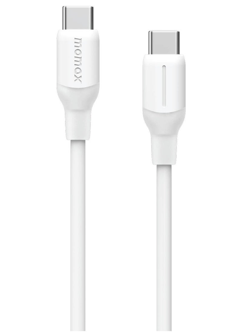 Momax - 1-Link Flow [60W] USB-C to USB-C Cable 1.2 meter [MFI Certified] Fast Charge PD 3.0 - White - Image 1