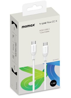 1-Link Flow [60W] USB-C to USB-C Cable 1.2 meter [MFI Certified] Fast Charge PD 3.0 - White - pzsku/ZCCC6F13535E82DD3B9BEZ/45/_/1699015800/37952c7e-0fba-4c6b-89cf-fd3b4bc10054