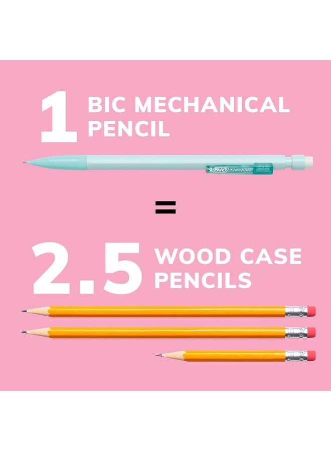 بيك أقلام رصاص ميكانيكية باستيل فائقة النعومة من بيك مع ممحاة، رأس متوسط (0.7 مم)، عبوة من 40 قلمًا، أقلام رصاص ميكانيكية بكميات كبيرة للمدرسة أو اللوازم المكتبية - Image 4