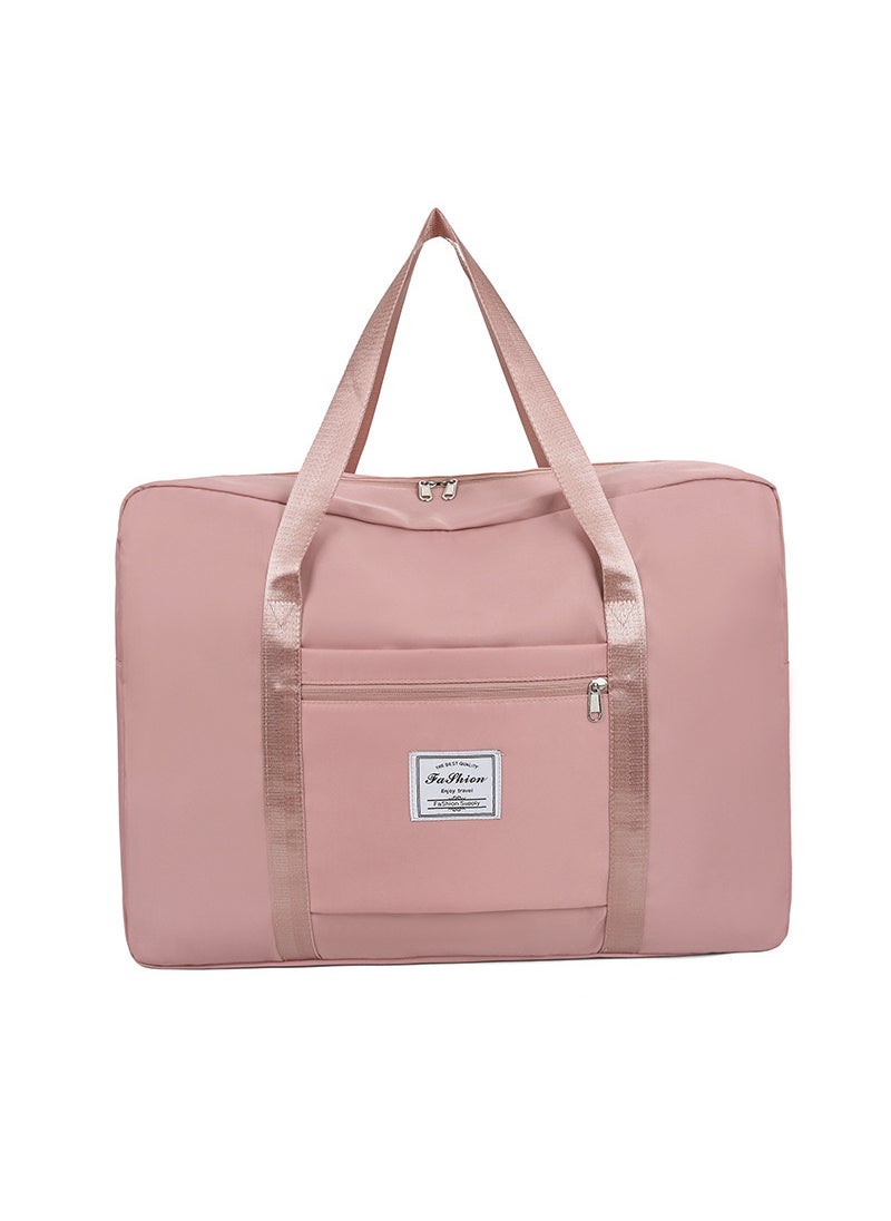 Generic Large Capacity Travel Bag Luggage Cover Handbag Portable for Business Trips Clothing And Blanket Storage Bag Carry-On Suitcase Pink extra large size 56*50*25 