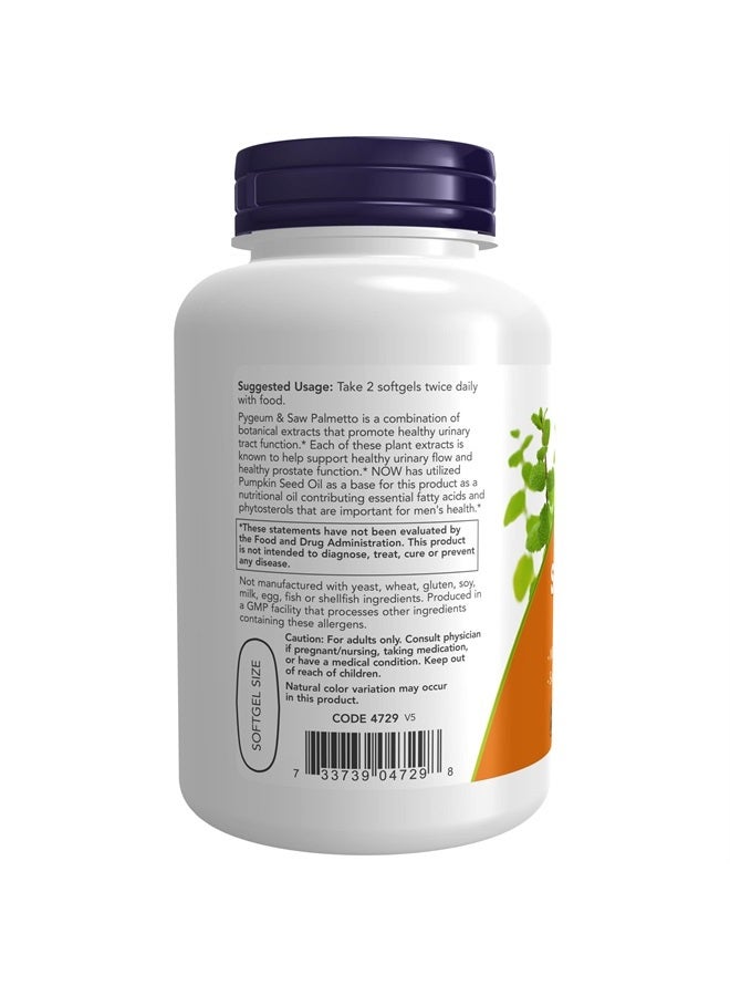 now Supplements, Pygeum & Saw Palmetto with Pumpkin Seed Oil, Men's Health*, 120 Count(Pack of 1) - Image 3
