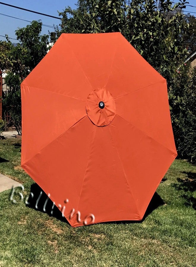 بيلرينو مظلة بديلة برتقالية اللون من BELLRINO DECOR، قوية وسميكة، لمظلات بطول 9 أقدام و8 أضلاع (المظلة فقط) - Image 2