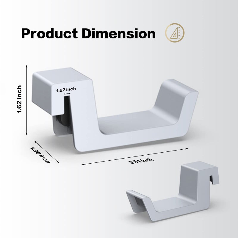 NexiGo PS5 Headphone Holder, [Minimalist Design] Mini Headphone Hanger with Supporting Bar, for Sony PlayStation 5 Gaming Headset, White - Image 4