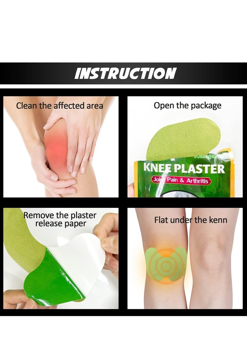 KanyeHB - 12PCS Knee Pain Relief Patches, Heat Patches for Knee Deep Penetration, Muscle Pain Relief Patch Joint,Natural Herbal Long Lasting Plaster Sticker for Arthritis Neck Shoulder Joint Warm Patches - Image 1