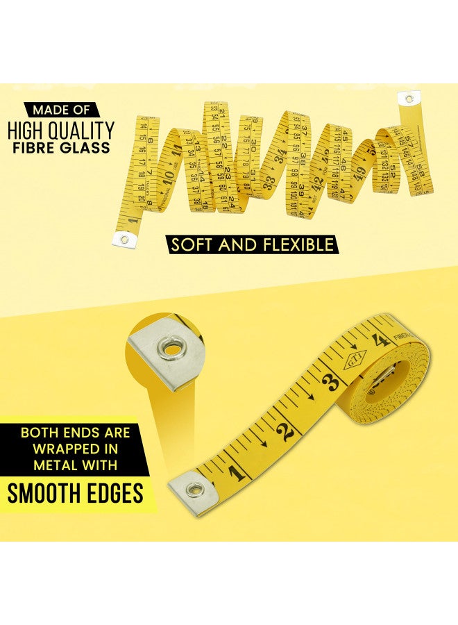 Unitedprime Flexible Tape Measure Pack of 2, Accurate Dual Scale Standard & Metric Measurements Tape,Soft Measuring Tape for Body, Weight Loss Sewing Tailor Craft Ruler,Blue,150cm/60 inch - Image 3