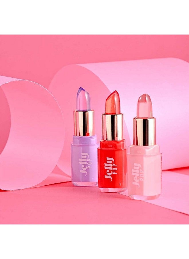 Glam21 Jelly Pop fruity gel lipstick| Moisturising | Glossy Finish | Gives a Natural Colour | Lightweight | 02- Strawberry Red, 3.5gm