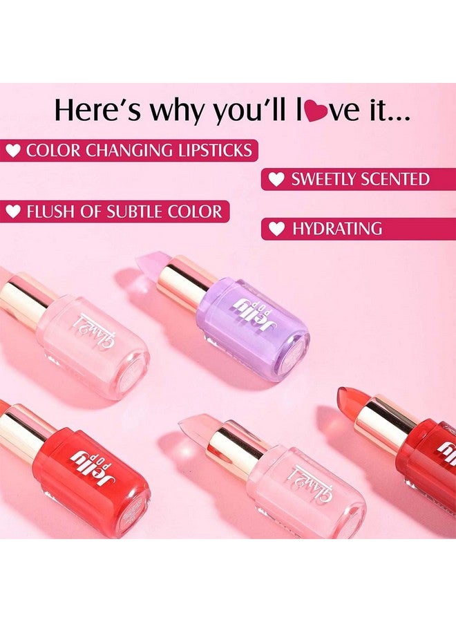 Glam21 Jelly Pop fruity gel lipstick| Moisturising | Glossy Finish | Gives a Natural Colour | Lightweight | 02- Strawberry Red, 3.5gm