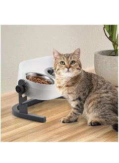 all for paws Elevated Double Dinner Feeder Bowl Stainless Steel Dog Cat Food And Water Bowl Height Adjustable All For Paws Lifestyle 3-in-1  - Image 2