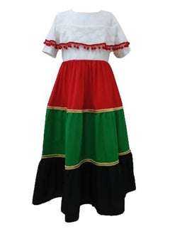 Red Baloon Lace Traditional UAE National Day Emirates Flag Cloth Dress