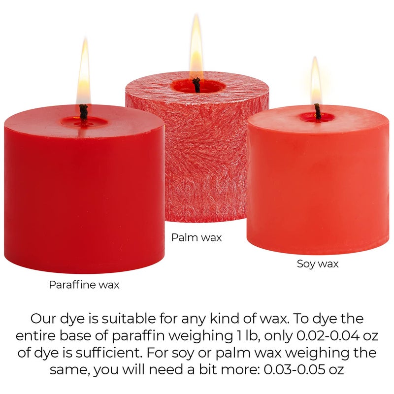 Candle Shop متجر الشموع - لون أحمر 2 أونصة - رقائق صبغ لصنع الشموع - صبغة شمع الشموع - خيار رائع من الألوان - Image 5