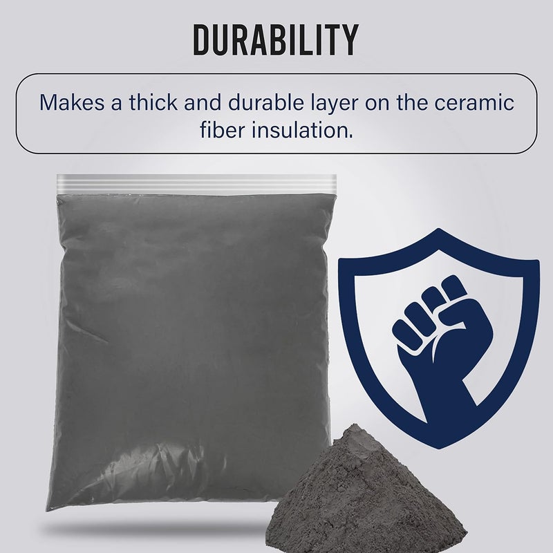 Simond STORE Refractory Cement 5 Pound – High Temperature (3000F) Rated – Refractory Coating for Ceramic Fiber Insulation in Blacksmithing Forge, Kiln, Smelting Furnace - Image 2