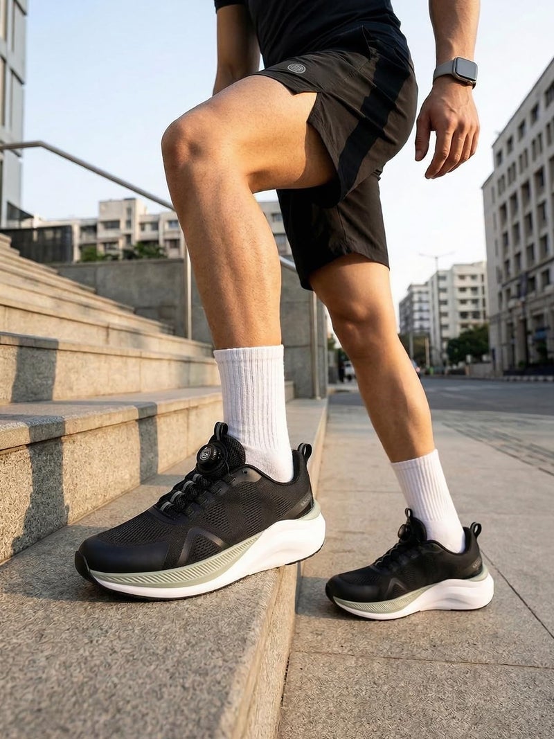 Bacca Bucci ION Glide – Advanced Performance Sports Shoes with Rotary Lacing & Ultra-Comfort Insocks Black UK 6 - Image 2