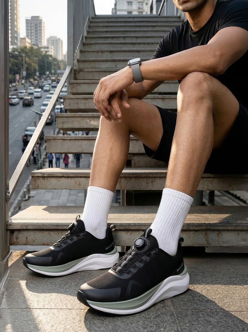 Bacca Bucci ION Glide – Advanced Performance Sports Shoes with Rotary Lacing & Ultra-Comfort Insocks Black UK 6 - Image 4