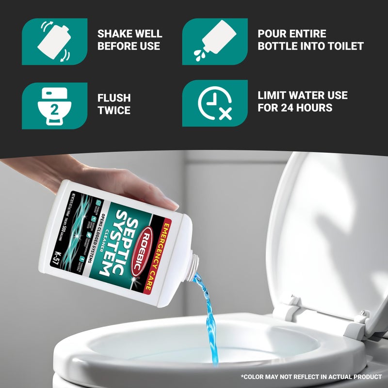Roebic K-57-Q Septic System Cleaner: 32 Ounces, Cleans and Maintains Septic Systems for Optimal Performance - Image 3