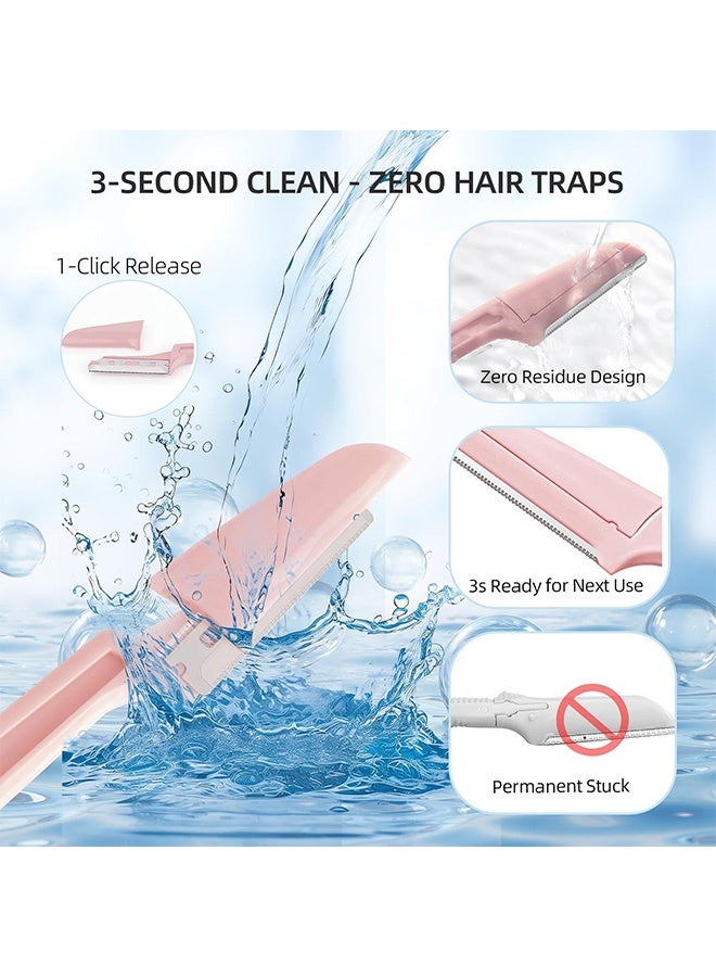 Quantum 3 PCS Eyebrow Razor, Dermaplaning Razors Tool for Women Face, Facial Shaver for Women That Helps Exfoliate and Smooth The Skin - Image 4