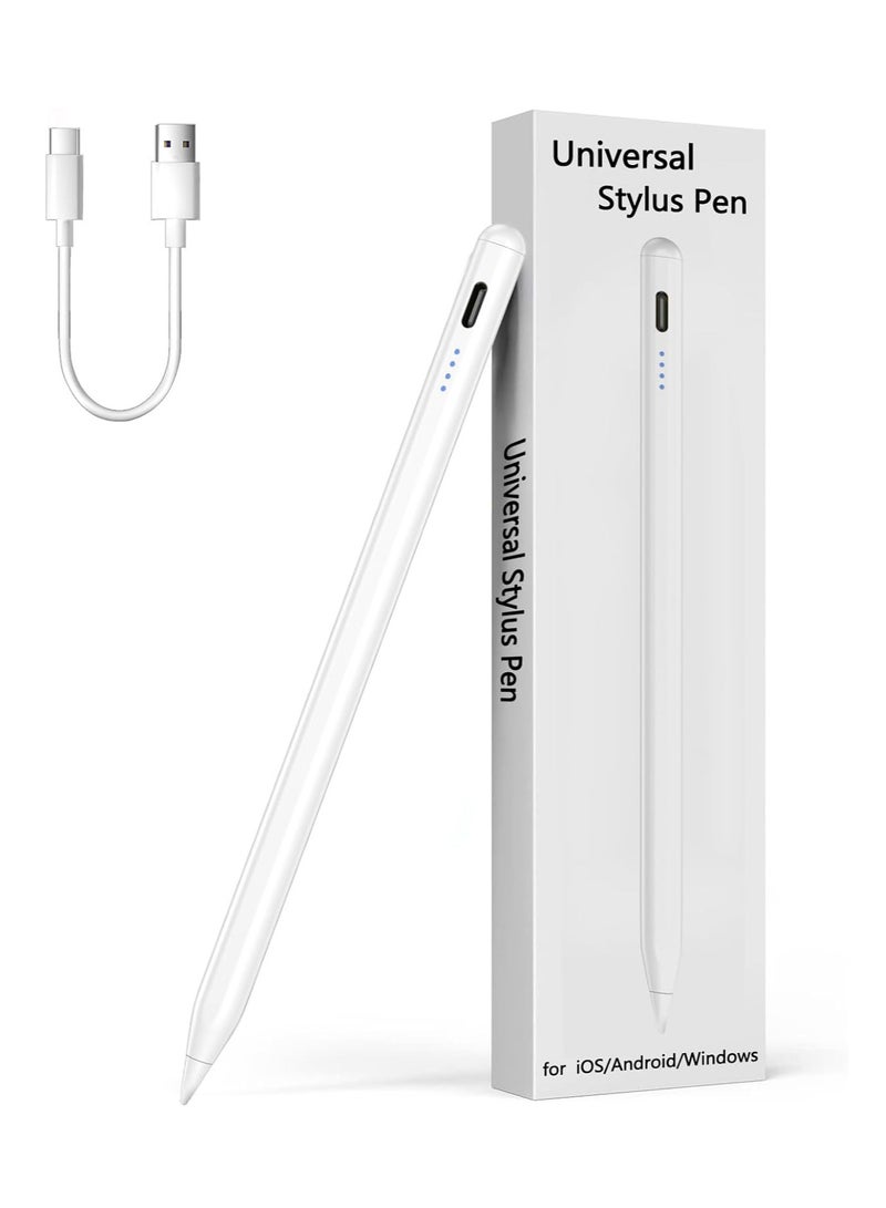 Stylus Pen for Touchscreen Android iPhone Tablet Phone，Touch Screen Pen for iPhone/iPad/Pencil/Samsung/iOS/Lenovo/Huawei/Vivo - White  - Image 1