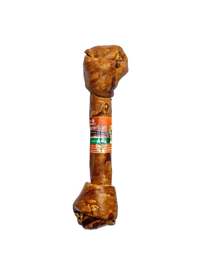 Pet Factory American Beefhide 12" Knotted Bone Dog Chew Treat - Peanut Butter Flavor, 1 Count/1 Pack - Image 1