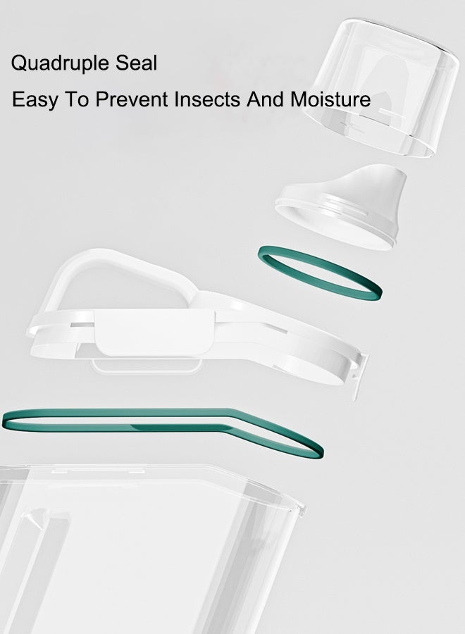 Cereal Dispenser,Food Containers,Rice Storage Bin Cereal Containers Dispenser Measuring Cup Pour Spout Food Cereal Container Bins Household for Kitchen Pantry Organization 2.8L Capacities - Image 5