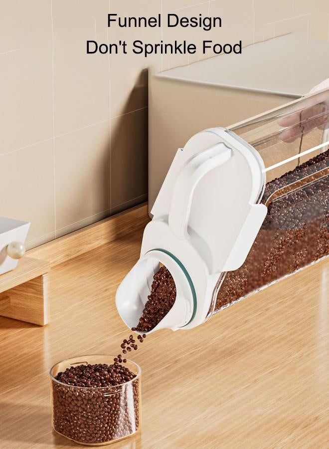 Cereal Dispenser,Food Containers,Rice Storage Bin Cereal Containers Dispenser Measuring Cup Pour Spout Food Cereal Container Bins Household for Kitchen Pantry Organization 2.8L Capacities - Image 4