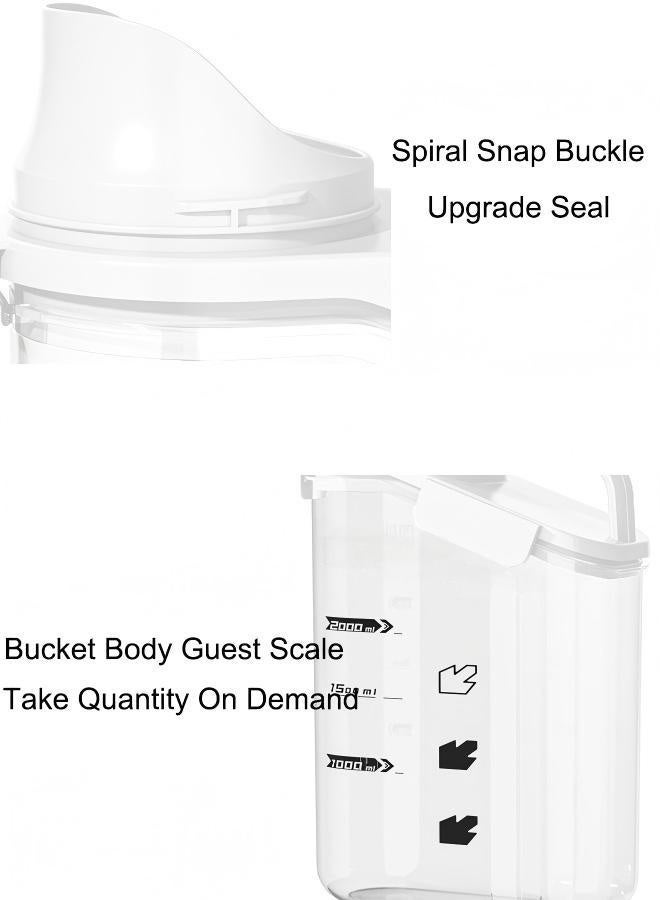 Cereal Dispenser,Food Containers,Rice Storage Bin Cereal Containers Dispenser Measuring Cup Pour Spout Food Cereal Container Bins Household for Kitchen Pantry Organization 2.8L Capacities - Image 3