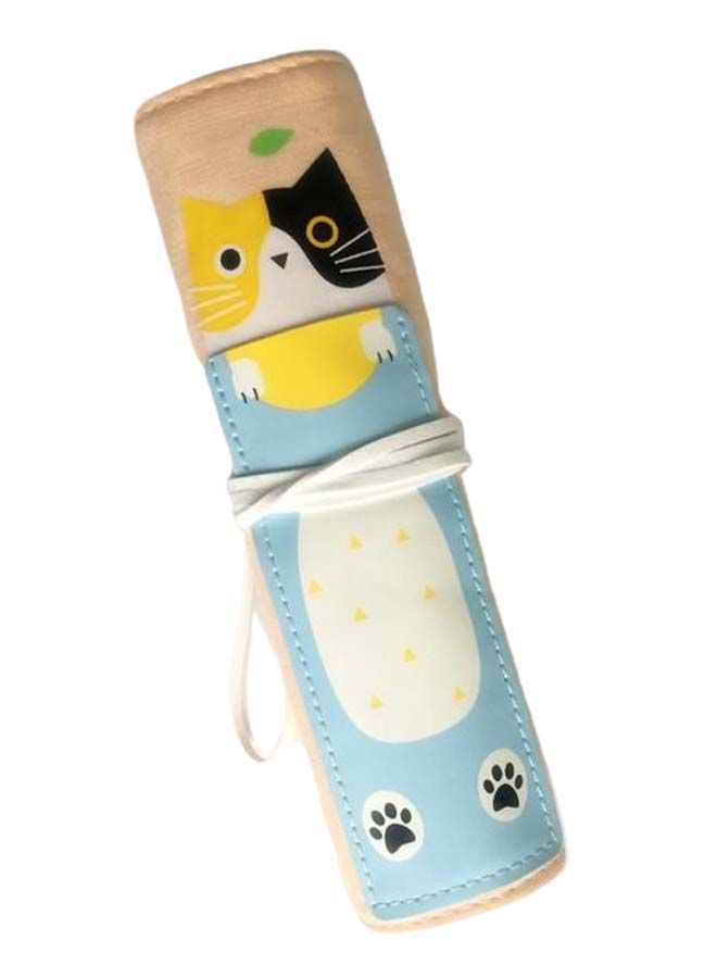 NIBEMINENT Roll Up Cat Printed Pencil Case Multicolour - Image 1