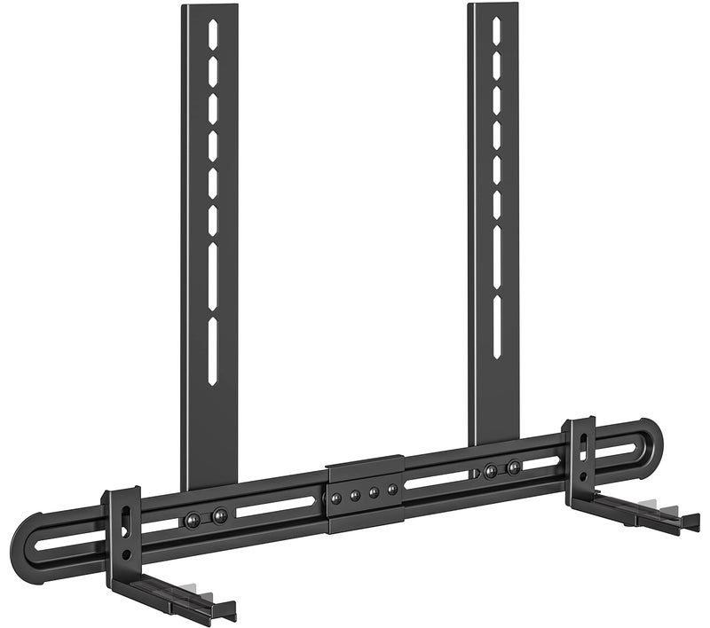 USX MOUNT Universal Soundbar Mount, Sound Bar TV Bracket for Soundbar with Speaker, Fits 2 Installation Options, Removable No-Slip Base Holder Extends 3.46â€-6.06â€ - Image 1