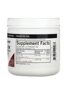 Kirkman Labs Calcium with Vitamin D3 Powder Unflavored 8 oz 227 g  - Image 2