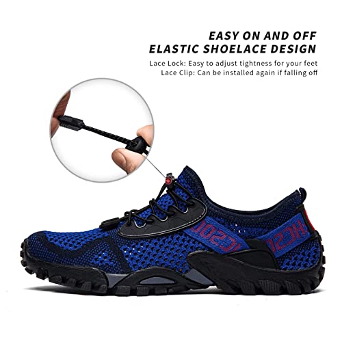 SOBASO Women's Quick-Drying Water Aqua Shoes Comfy Hiking Swim Beach Shoes for Water Sport Diving Sailing Travel Navy Black - Image 4