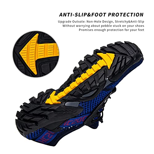 SOBASO Women's Quick-Drying Water Aqua Shoes Comfy Hiking Swim Beach Shoes for Water Sport Diving Sailing Travel Navy Black - Image 5