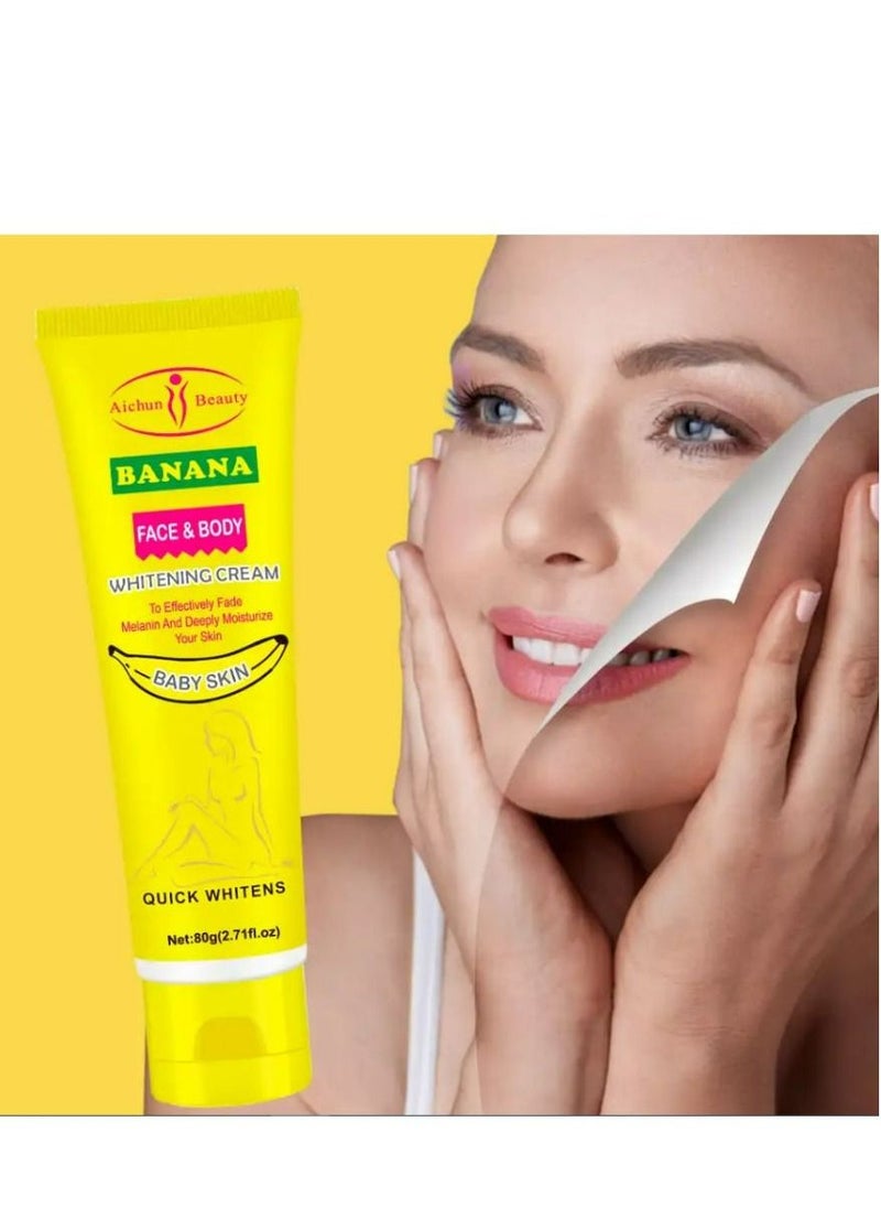 Aichun beauty Professional Whitening Cream Face & Body Banana Magic Whitening Cream For All Skin 80 g  - Image 3